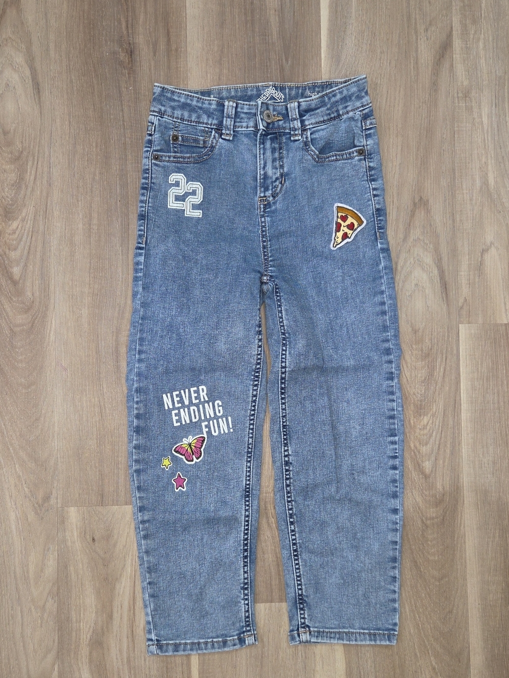 •Thereabouts• Little Girls High Rise Mini-mom Blue Jeans